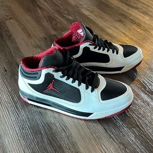 Nike Air Jordan Post Game Basketball Shoes- white, red, black